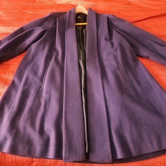 Nwot purple wool swing coat - Picture 2 of 8
